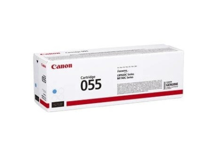 Canon TONER CRG-055 azurový pro i-SENSYS LBP663Cdw, LBP664Cx, MF742Cdw, MF744Cdw (2 100 str.)