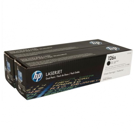 HP 126A Black 2-pack LJ Toner Cart, CE310AD (1,200 / 1,200 pages)