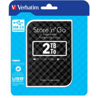VERBATIM HDD 2.5"  2TB Store 'n' Go Portable Hard Drive USB 3.0, Black GEN II