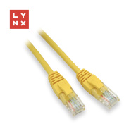 LYNX UTP patch kabel Cat5e, PVC, CCA, 5m, žlutý