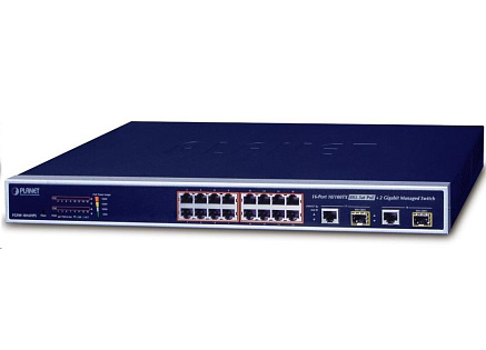Planet FGSW-1816HPS PoE switch 16x 100-TX, 2x 1000-T/SFP, PoE 802.3at Planet FGSW-1816HPS PoE switch 16x 100-TX, 2x 1000-T/SFP, PoE 802.3at