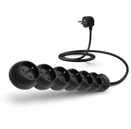 CONNECT IT prodlužovací kabel 230V, 6 zásuvek, 5m, s vypínačem, černá CONNECT IT prodlužovací kabel 230V, 6 zásuvek, 5m, s vypínačem, černá