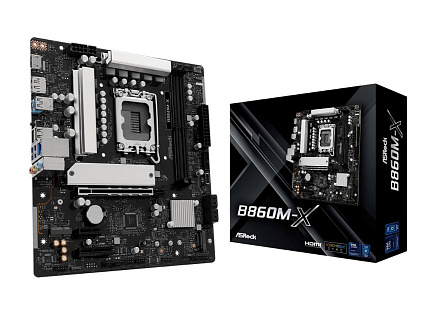 BAZAR - ASRock MB Sc LGA1851 B860M-X, Intel B860, 2xDDR5, 1xDP, 1xHDMI, mATX - Poškozený obal (Komplet)