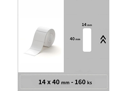 Niimbot štítky RP 14x40mm 155ks Bílé pro D11, D11-M, D110, D110-H