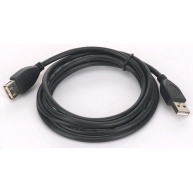 GEMBIRD Kabel USB 2.0 A-A prodlužovací 1,8m Professional (černý, zlacené kontakty)