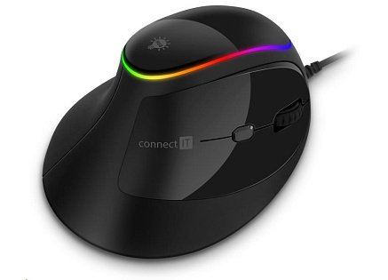 CONNECT IT GAME FOR HEALTH ergonomická vertikální myš, drátová, černá