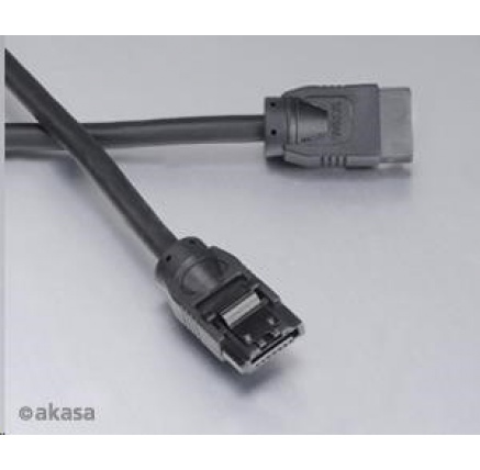 AKASA kabel SATA3 datový kabel k HDD,SSD a optickým mechanikám, černý, 50cm