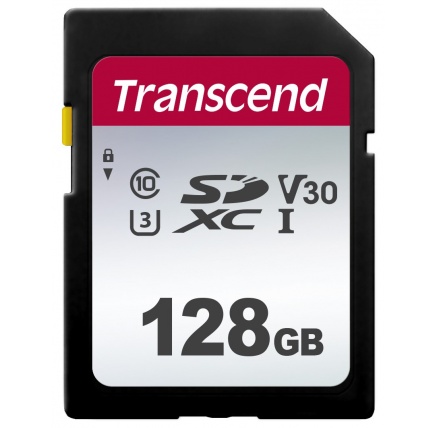 TRANSCEND SDXC karta 128GB 300S, UHS-I U3 V30 (R:100W:25 MB/s)