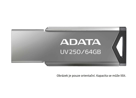 ADATA Flash Disk 16GB USB 2.0 DashDrive UV250, stříbrná