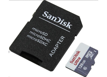 SanDisk MicroSDXC karta 128GB Ultra (80MB/s, Class 10 - Tablet Packaging, Android) + adaptér