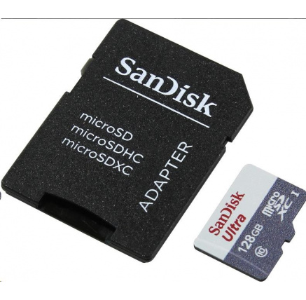 SanDisk MicroSDXC karta 128GB Ultra (80MB/s, Class 10 - Tablet Packaging, Android) + adaptér