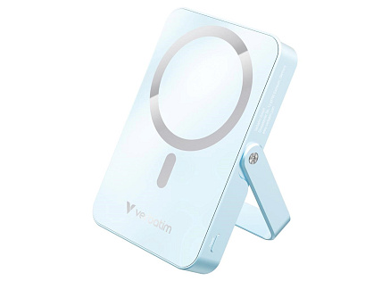 VERBATIM Powerbanka Charge 'n' Go, Magnetická, 10000 mAh, USB-C, Stojánek, Modrá