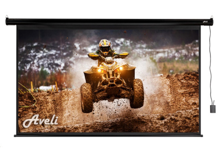 Elektrické projekční plátno AVELI, 204x115 (16:9) 92", černý tubus Elektrické projekční plátno AVELI, 204x115 (16:9) 92", černý tubus