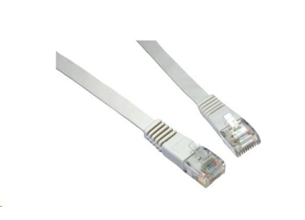 Solarix Patch kabel plochý CAT6 UTP LSOH 1m šedý non-snag-proof C6-111GY-1MB