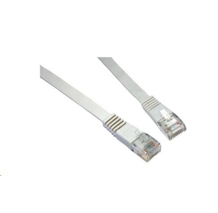 Solarix Patch kabel plochý CAT6 UTP LSOH 1m šedý non-snag-proof C6-111GY-1MB Solarix Patch kabel plochý CAT6 UTP LSOH 1m šedý non-snag-proof C6-111GY-1MB