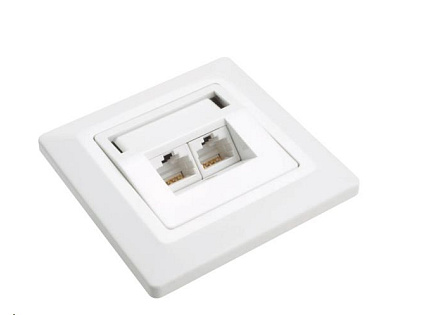 Solarix Zásuvka CAT5E UTP 2 x RJ45 pod omítku bílá SX9-2-5E-UTP-WH Solarix Zásuvka CAT5E UTP 2 x RJ45 pod omítku bílá SX9-2-5E-UTP-WH
