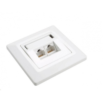 Solarix Zásuvka CAT5E UTP 2 x RJ45 pod omítku bílá SX9-2-5E-UTP-WH Solarix Zásuvka CAT5E UTP 2 x RJ45 pod omítku bílá SX9-2-5E-UTP-WH