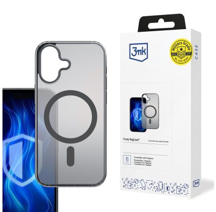3mk ochranný kryt Frosty MagCase Black pro Apple iPhone 16 3mk ochranný kryt Frosty MagCase Black pro Apple iPhone 16