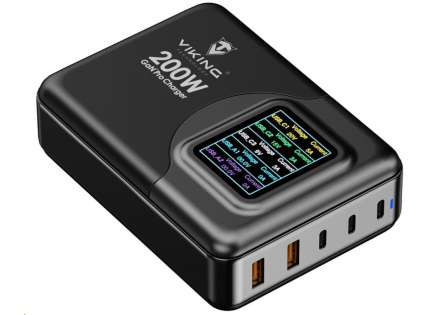 Viking nabíječka USB GaN 200W PD Pro