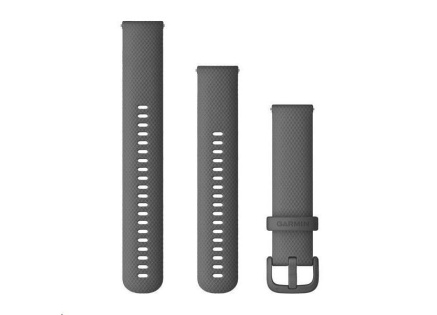 Garmin řemínek Quick Release 20mm, silikonový šedý, plastová přezka