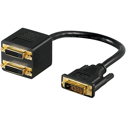 PREMIUMCORD Adapter DVI-D (24+1) male => 2x DVI-D (24+1) female PREMIUMCORD Adapter DVI-D (24+1) male => 2x DVI-D (24+1) female
