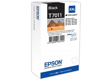 EPSON Ink čer WorkForce-4000/4500 - Black XXL - (63,2 ml) (3.400 str.)