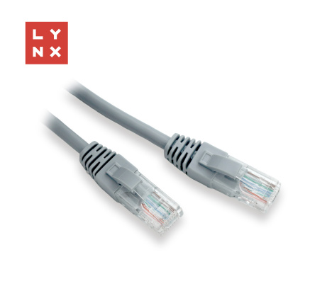 LYNX UTP patch kabel Cat5e, PVC, CCA, 5m, šedý LYNX UTP patch kabel Cat5e, PVC, CCA, 5m, šedý