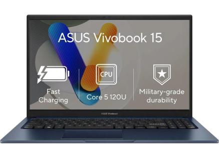 ASUS NTB Vivobook 15 (X1504VA-BQ4267), Core 5 120U, 15.6" FHD, 16GB, 512GB SSD, Intel, No OS, Quiet Blue ASUS NTB Vivobook 15 (X1504VA-BQ4267), Core 5 120U, 15.6" FHD, 16GB, 512GB SSD, Intel, No OS, Quiet Blue