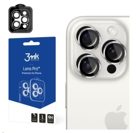3mk Lens Protection Pro pro Apple iPhone 15 Pro, Silver 3mk Lens Protection Pro pro Apple iPhone 15 Pro, Silver