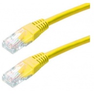 Patch kabel Cat5E, UTP - 0,25m, žlutý