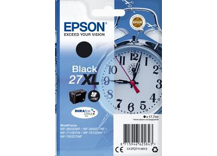 EPSON ink čer Singlepack "Budík" Black 27XL DURABrite Ultra Ink