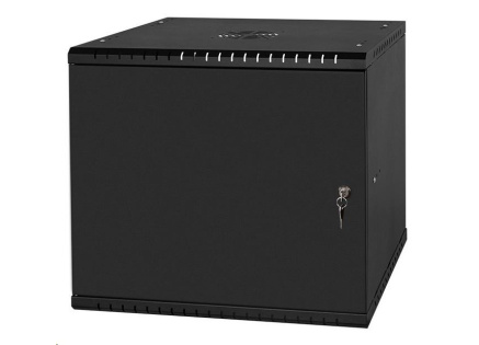 LEXI-Net 19" nástěnný rozvaděč Basic 9U 525x450, plechové dveře, bez zad, rozložený, černý LEXI-Net 19" nástěnný rozvaděč Basic 9U 525x450, plechové dveře, bez zad, rozložený, černý