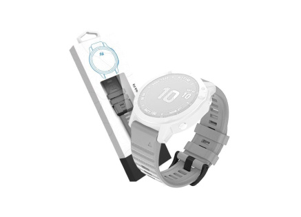 RhinoTech řemínek pro Garmin QuickFit silikonový outdoor 26mm šedý