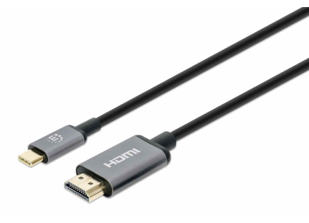 Manhattan kabel USB-C na HDMI, USB-C Male na HDMI Male, 2m, černá Manhattan kabel USB-C na HDMI, USB-C Male na HDMI Male, 2m, černá