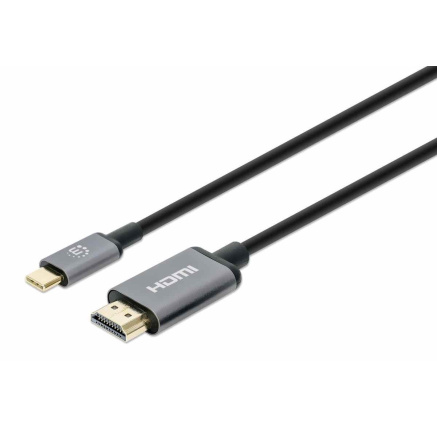 Manhattan kabel USB-C na HDMI, USB-C Male na HDMI Male, 2m, černá