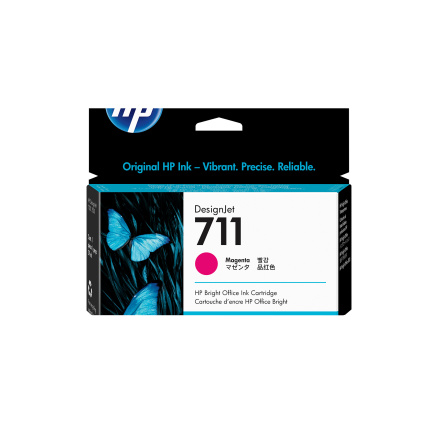HP 711 Magenta DJ Ink Cart, 29 ml, CZ131A