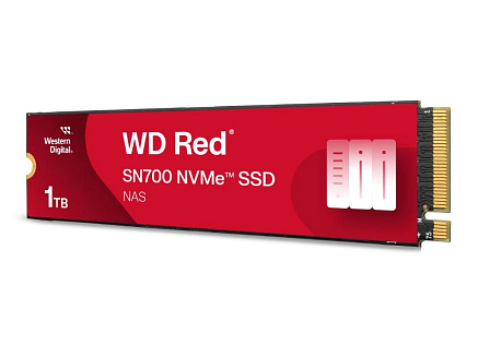 WD RED SSD NVMe 1TB PCIe SN700 Powered by SanDisk, Geb3 8GB/s, (R:3430/W:3000 MB/s) TBW 2000
