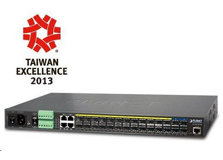 Planet MGSW-28240F Metro switch 24x SFP(DDM), 4x SFP+, 4x TP, AC+DC, DI/O, Web/SNMPv3, IGMPv3, IPv6