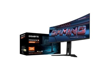 GIGABYTE LCD - 34" Gaming monitor MO34WQC2, OLED, 3440 x 1440 WQHD, 240Hz, 1.5M:1, 250cd/m2;1000 c, 0.03ms, 2xHDMI, 1xDP