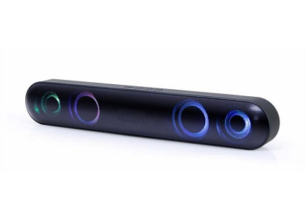GEMBIRD Soundbar SPKBT-BAR400L, Bluetooth, 2x5W, LED podsvícení, černá