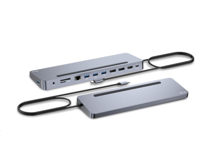 i-tec USB-C Metal Ergonomic 4K 3x Display Docking Station, PD 100W
