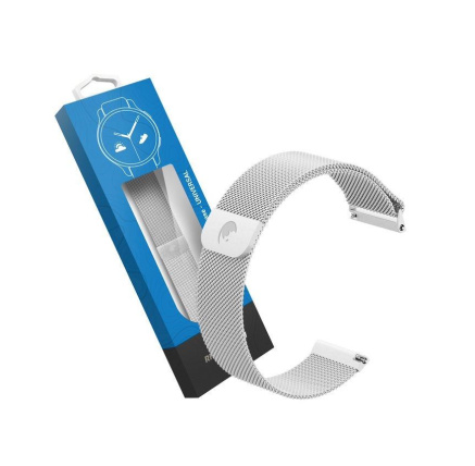 RhinoTech univerzální řemínek milánský tah Quick Release 22mm stříbrný