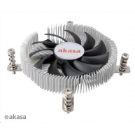 AKASA chladič CPU AK-CC7129BP01 pro Intel  LGA 775 a 115x, 75mm PWM ventilátor, pro mini ITX skříně