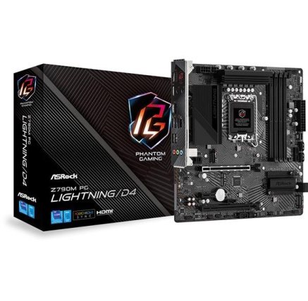 ASRock MB Sc LGA1700 Z790M PG LIGHTNING/D4, Intel Z790, 4xDDR4, 1xHDMI, mATX