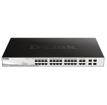 D-Link DGS-1210-28MP 28-port Gigabit Smart+ PoE Switch, 24x GbE PoE+, 4x RJ45/SFP, PoE 370W D-Link DGS-1210-28MP 28-port Gigabit Smart+ PoE Switch, 24x GbE PoE+, 4x RJ45/SFP, PoE 370W