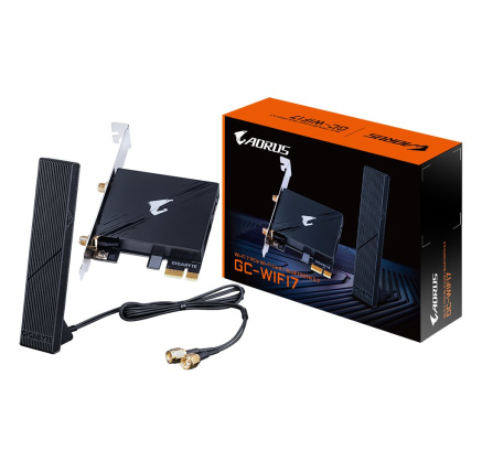 GIGABYTE WI-FI karta GC-WIFI7, WiFi7 Modul, PCIe x1, Bluetooth 5.3 GIGABYTE WI-FI karta GC-WIFI7, WiFi7 Modul, PCIe x1, Bluetooth 5.3