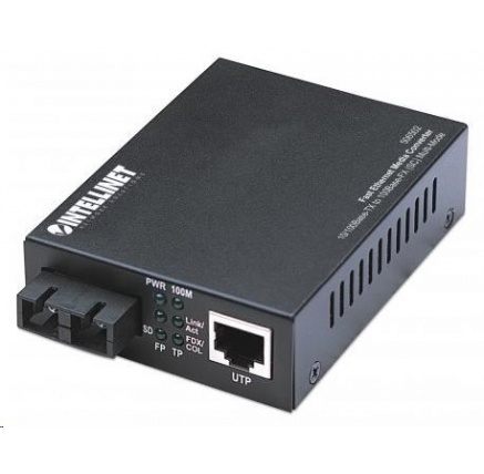 Intellinet Ethernet konvertor, 100Base-TX (RJ45) na 100Base-FX (SC) multimode, 2 km Intellinet Ethernet konvertor, 100Base-TX (RJ45) na 100Base-FX (SC) multimode, 2 km
