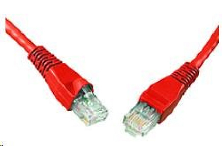 Solarix Patch kabel CAT5E UTP PVC 10m červený snag-proof C5E-114RD-10MB