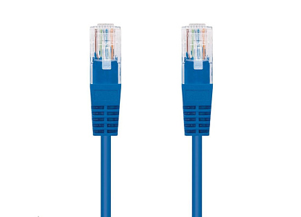 C-TECH kabel patchcord Cat5e, UTP, modrý, 0,25m