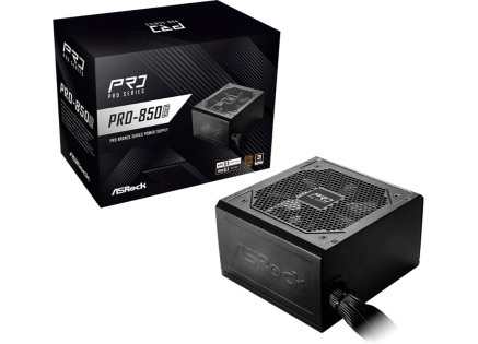ASROCK zdroj PRO-850B, 850W, 80Plus Bronze, 120 mm, ATX 3.1 ASROCK zdroj PRO-850B, 850W, 80Plus Bronze, 120 mm, ATX 3.1